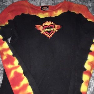 Y2K Harley Davidson Tie Dye Motor Sport Shirt